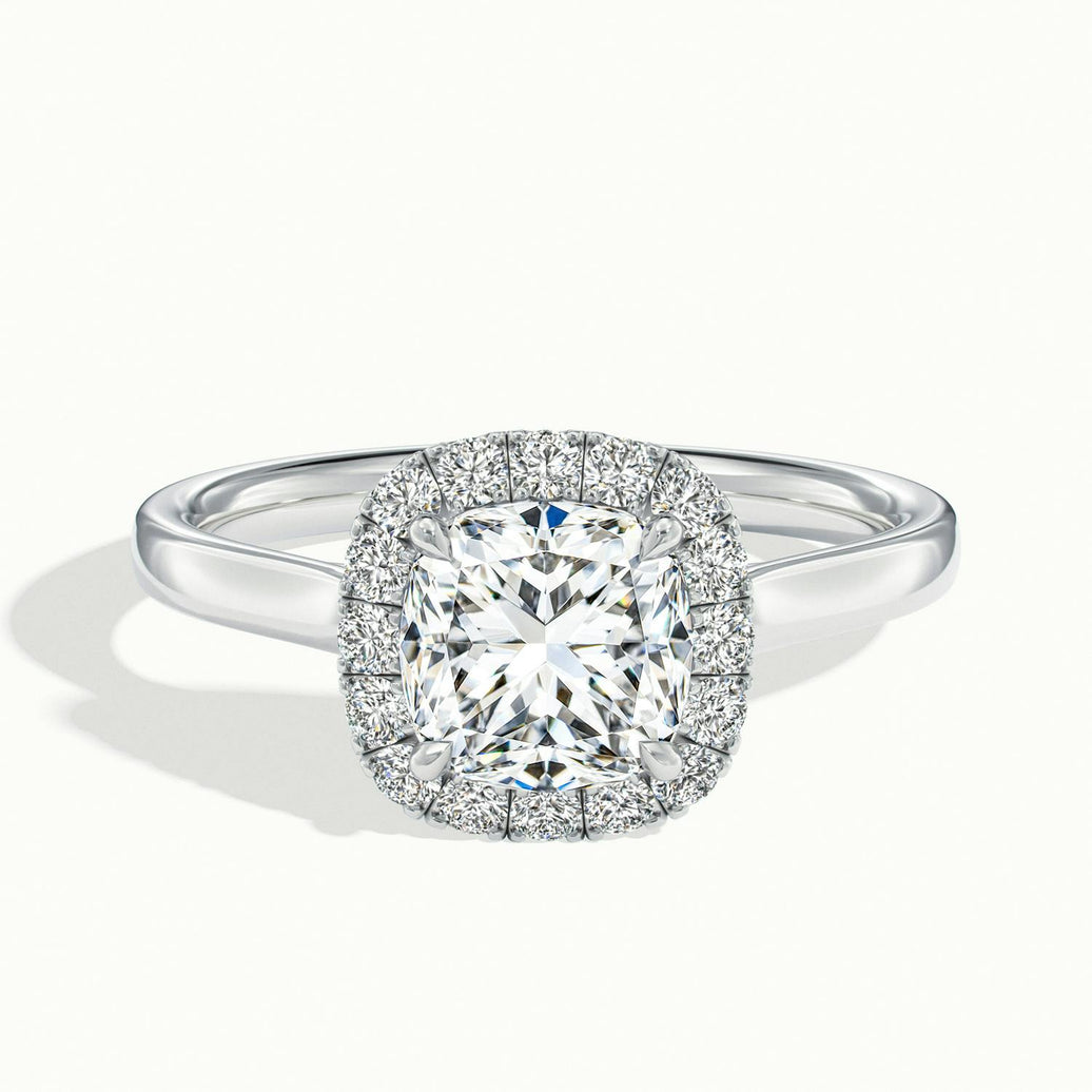 Calista Cushion Halo Engagement Ring