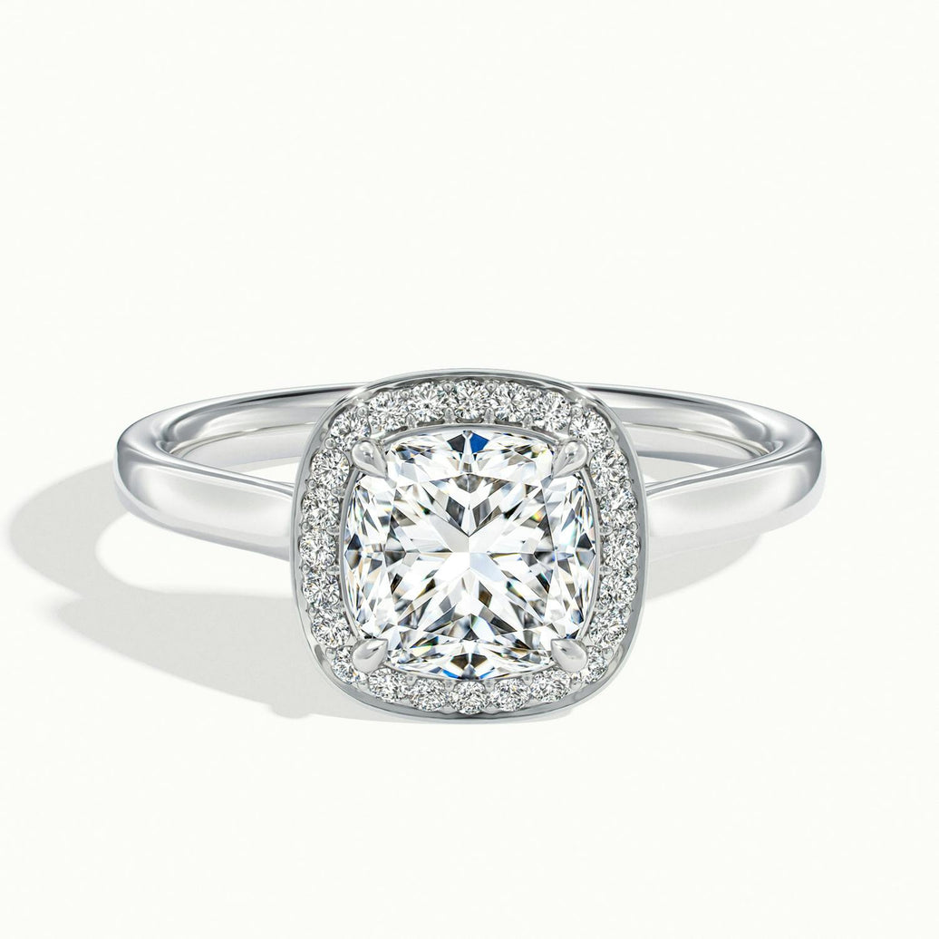 Elarisse Cushion Halo Engagement Ring