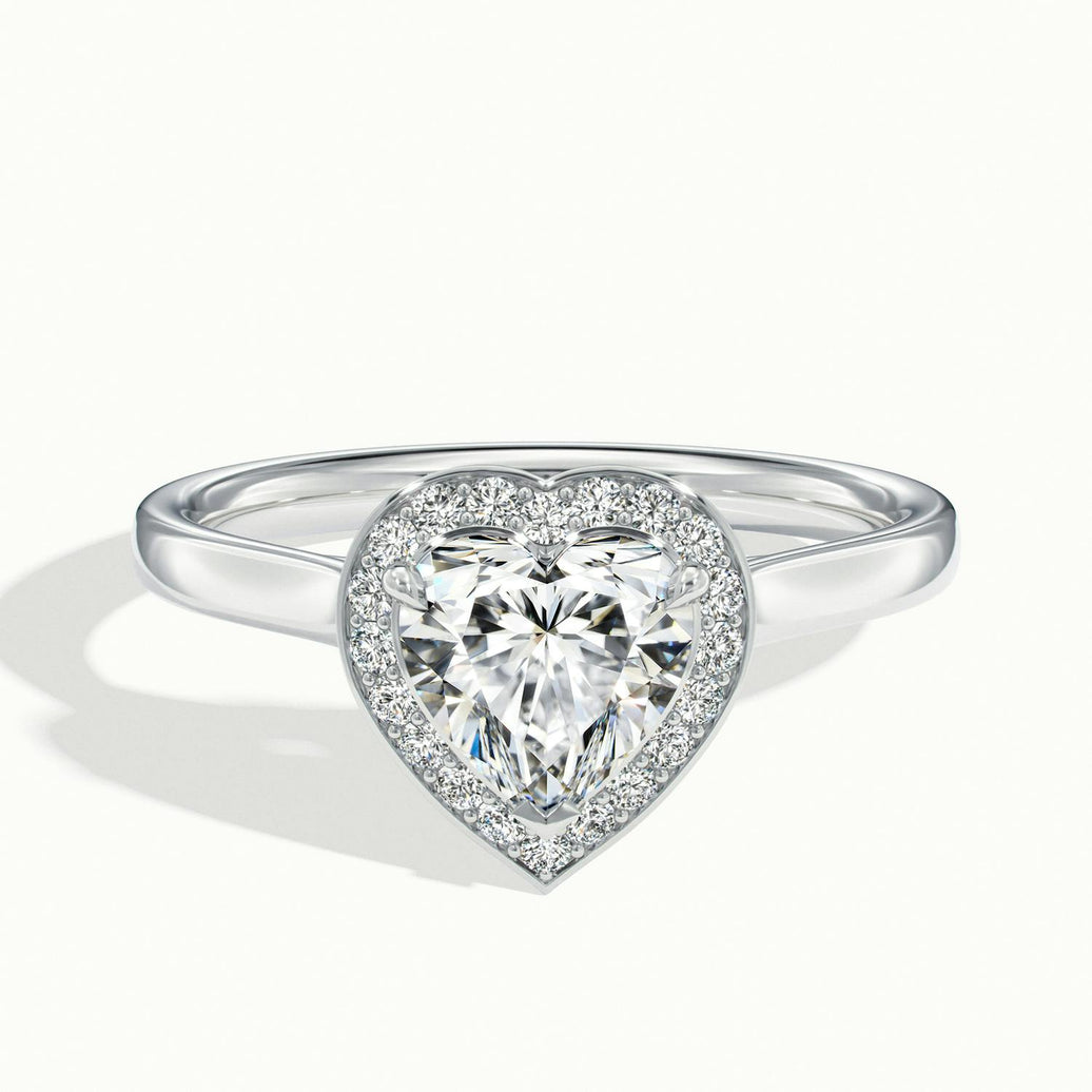 Elarisse Heart Halo Engagement Ring