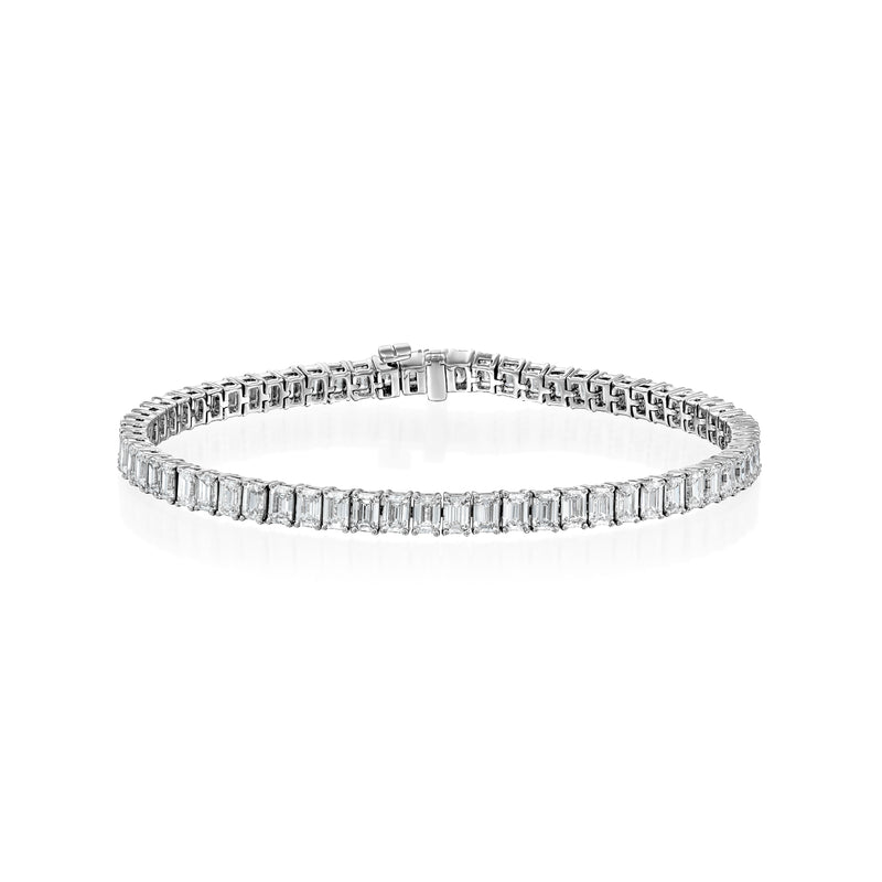 Emerald Cut Diamond Tennis Bracelet