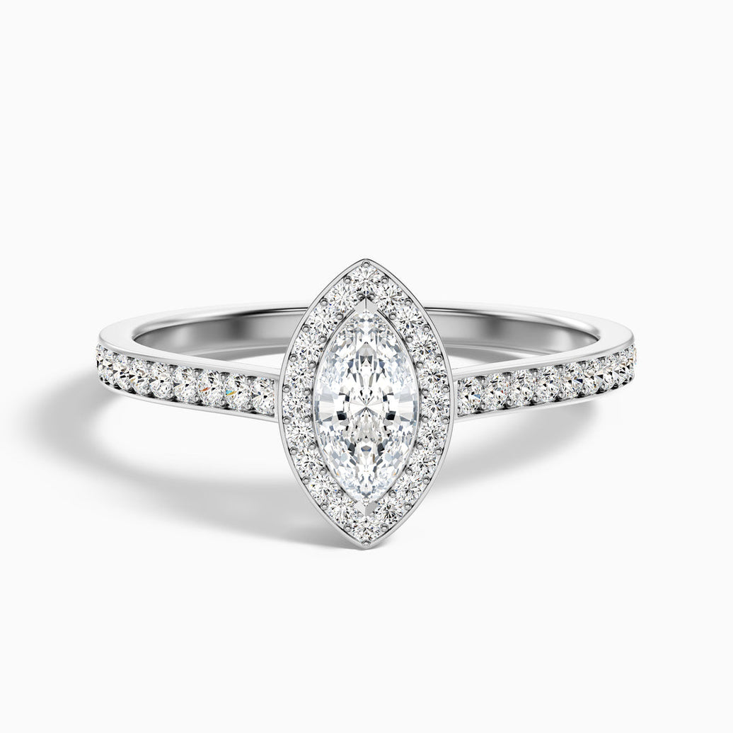 Isoke Marquise Halo Pave Lab Grown Diamond Ring