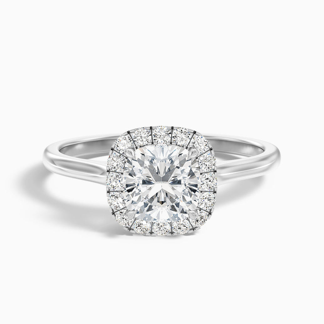 Alika Cushion Cut Halo Lab Grown Engagement Ring