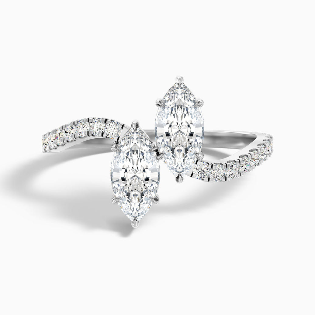 Modō Toi Et Moi Ring in With Both Marquise Two Stone Lab Grown Diamond