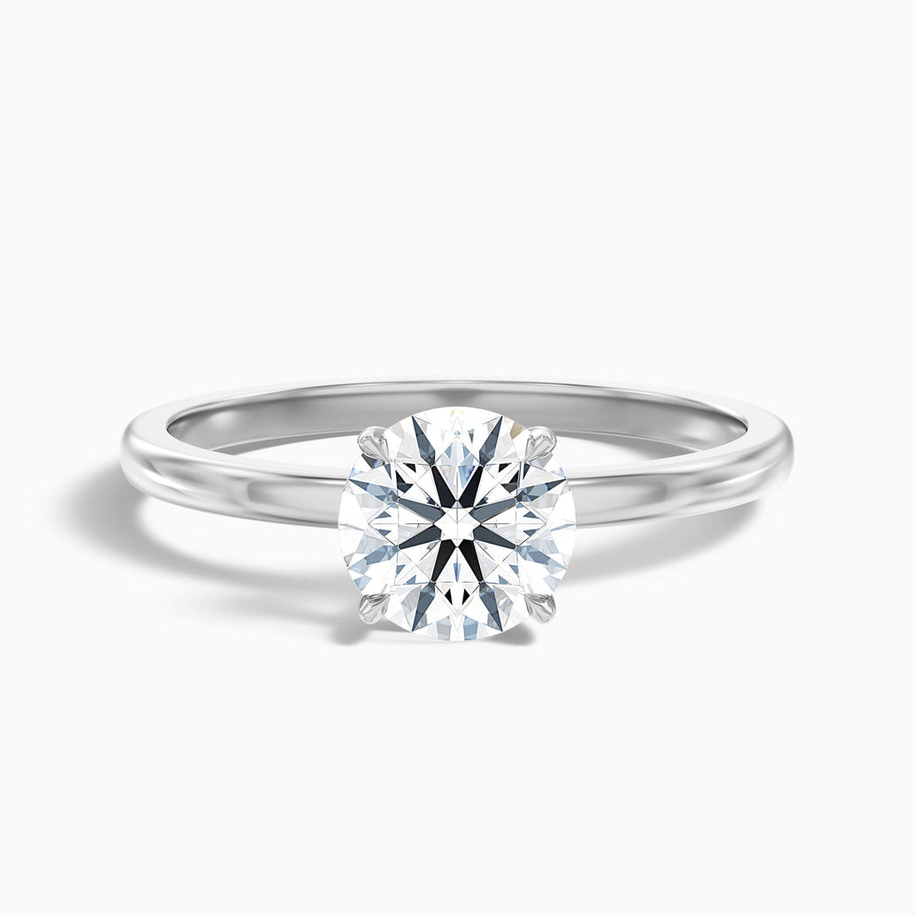 Jacob Round Cut Low Profile Solitaire Lab Grown Diamond Ring