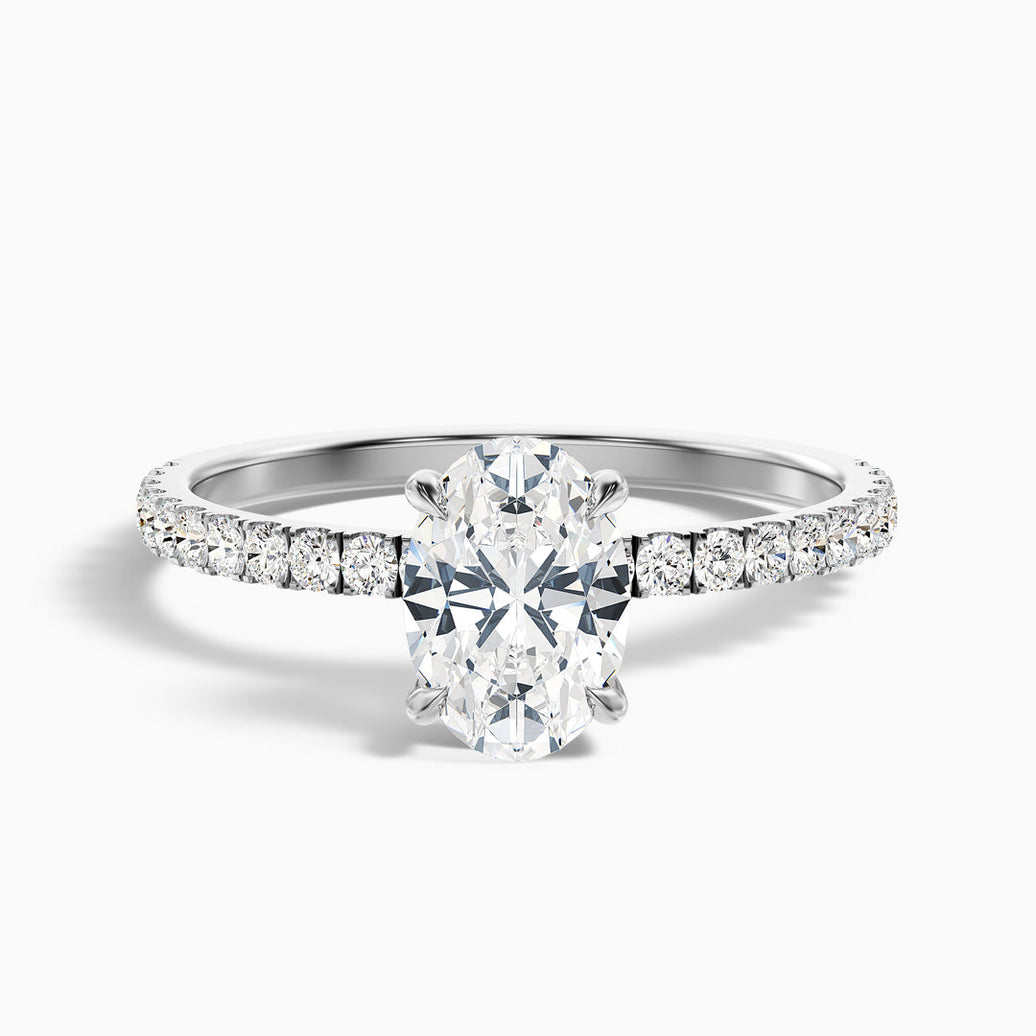 Augusta Oval Hidden Halo Lab Grown Engagement Ring