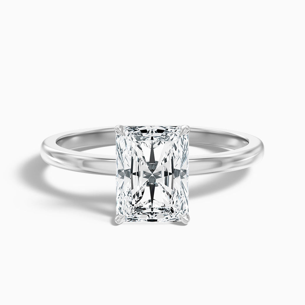Antares Radiant Cut Low Profile Solitaire Lab Grown Diamond Ring