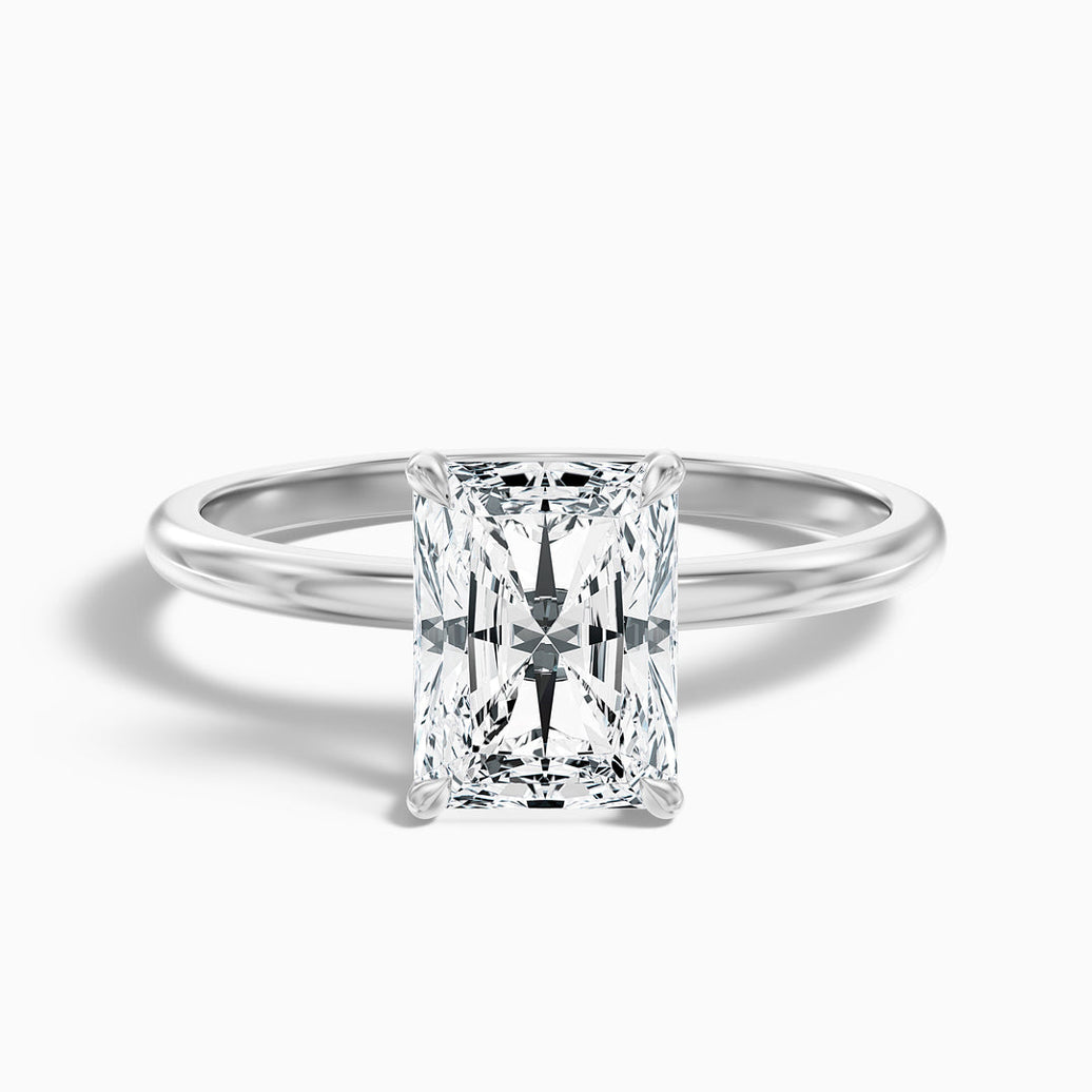 Geraldine Radiant Cut Hidden Halo Lab Grown Diamond Ring
