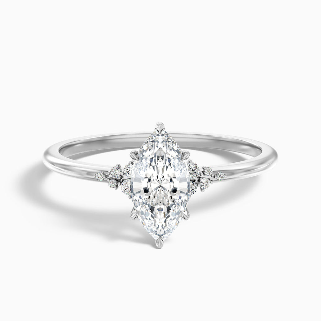 Blair Marquise Cut Side Stone Lab Grown Diamond Ring