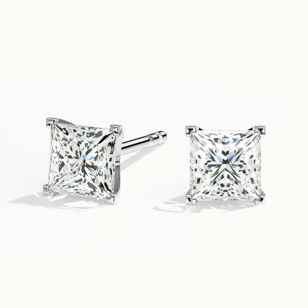 Caeloria Princess Diamond Stud Earrings
