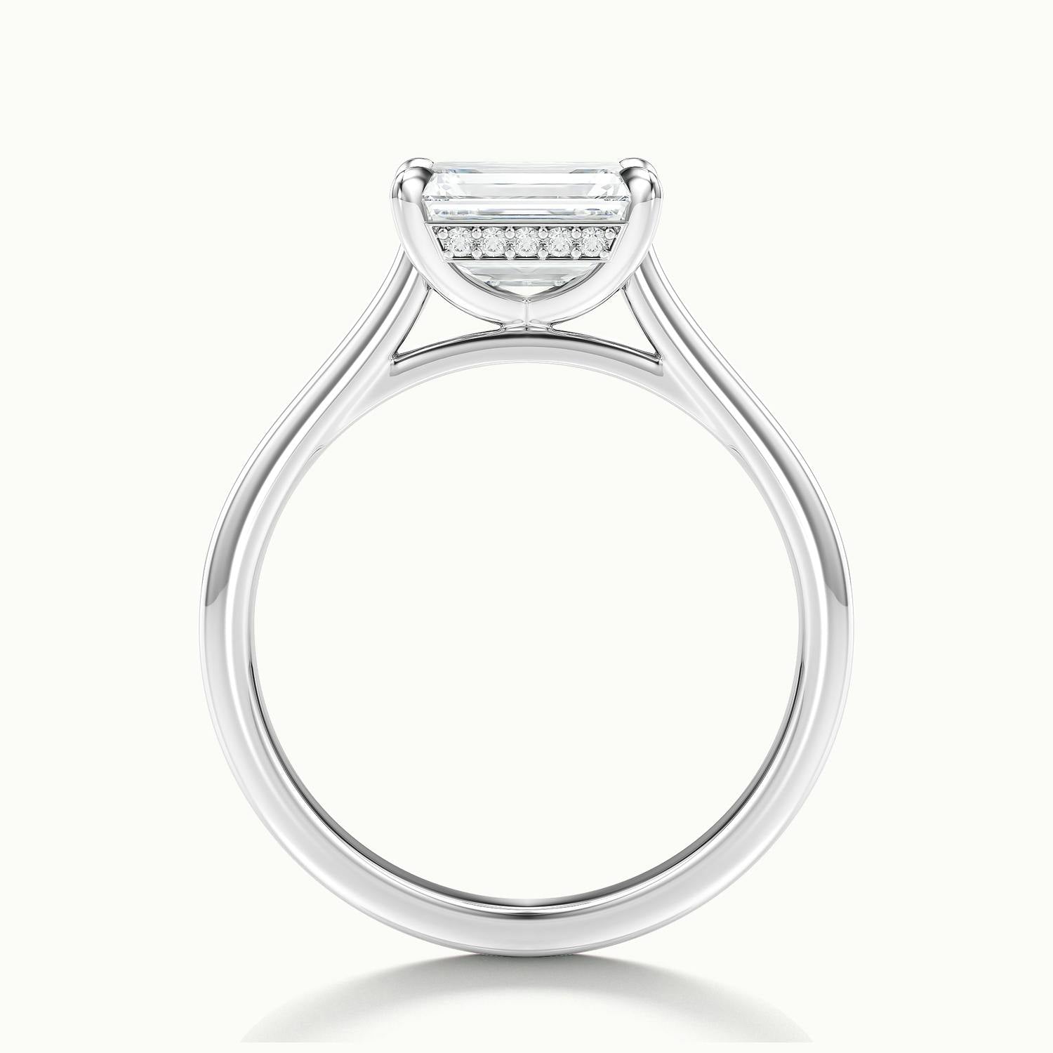 Lucienne East to West Emerald Solitaire Engagement Ring