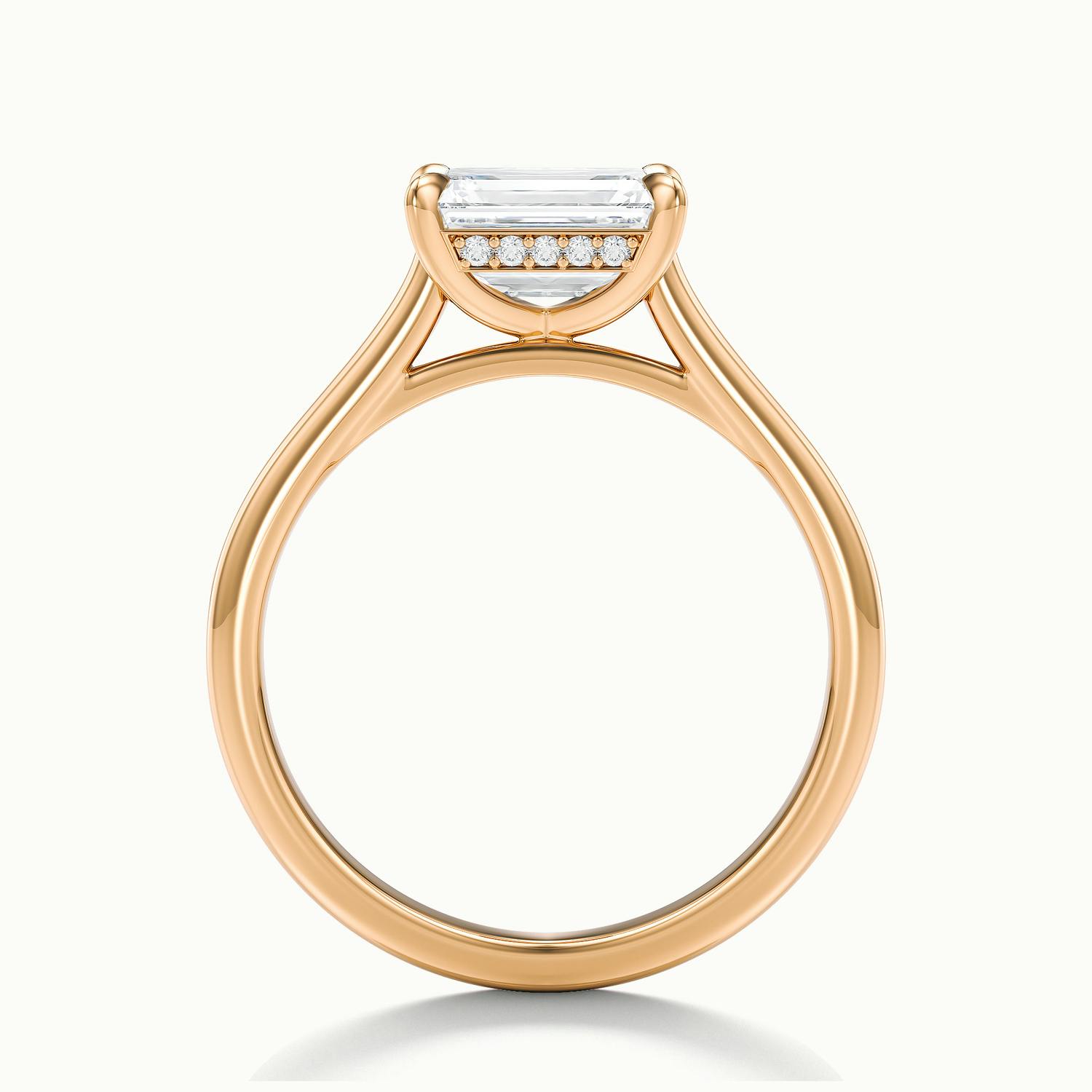 Lucienne East to West Emerald Solitaire Engagement Ring