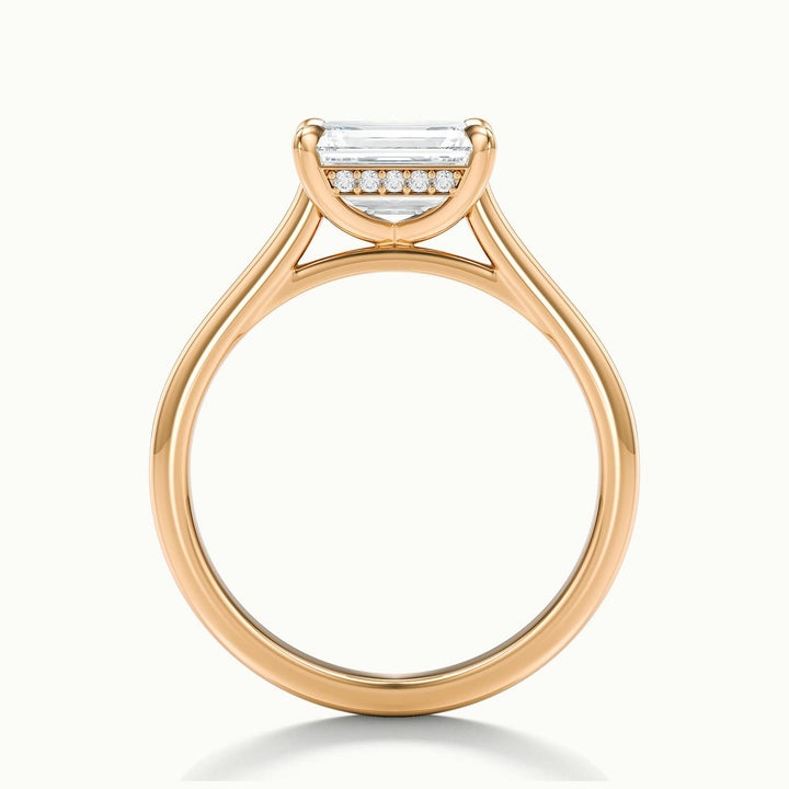 Lucienne East to West Emerald Solitaire Engagement Ring