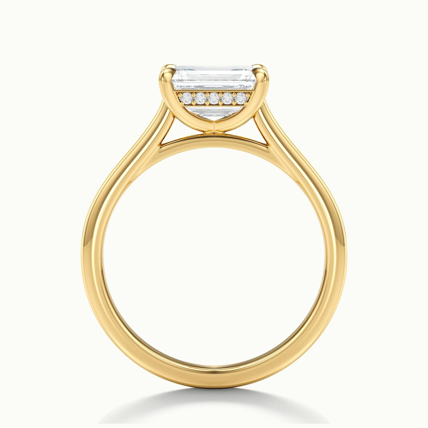 Lucienne East to West Emerald Solitaire Engagement Ring