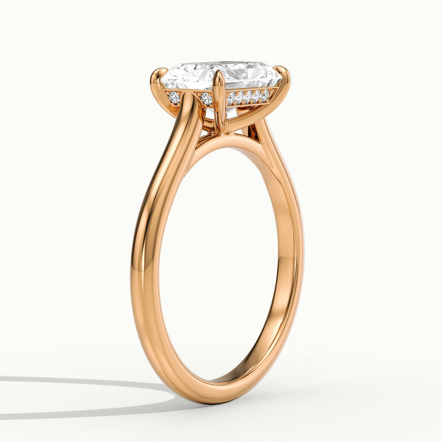 Lucienne East to West Radiant Solitaire Engagement Ring