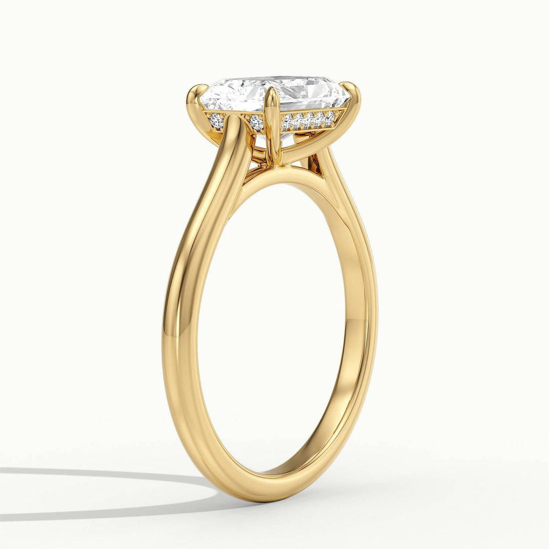 Lucienne East to West Radiant Solitaire Engagement Ring