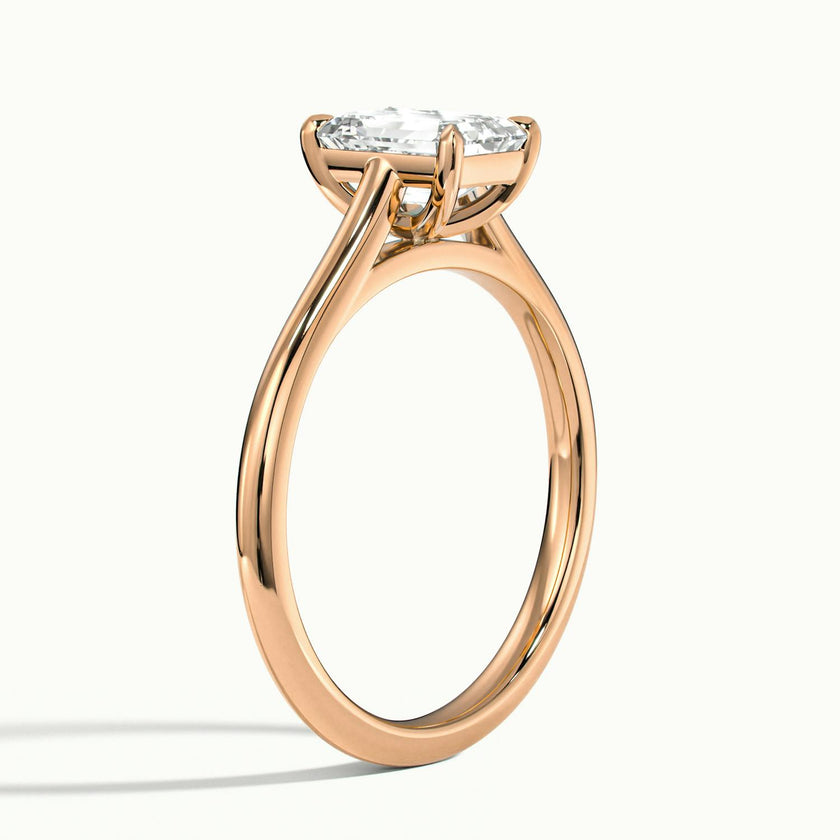 Nadia Emerald Solitaire Engagement Ring