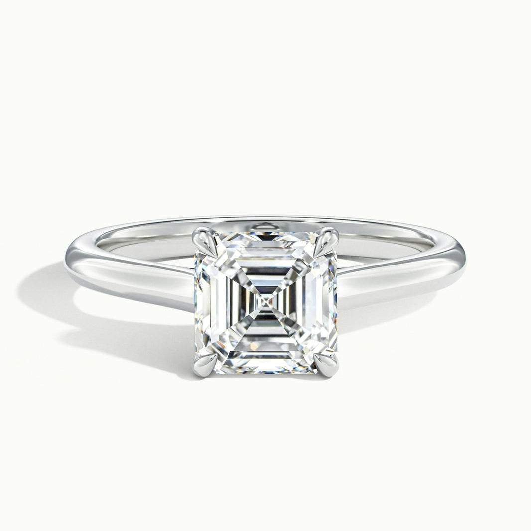 Elara Asscher Solitaire Engagement Ring