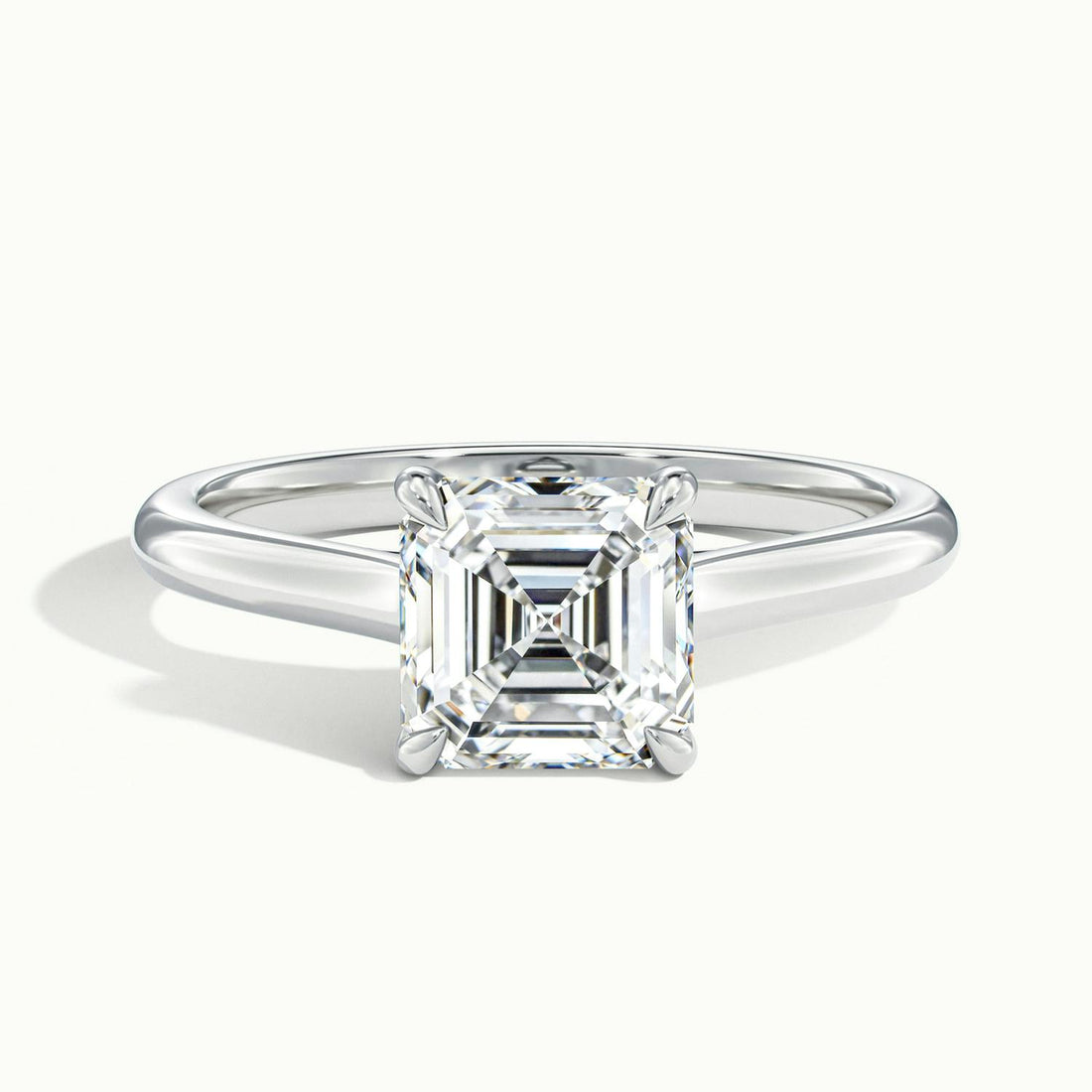 Elara Asscher Solitaire Engagement Ring