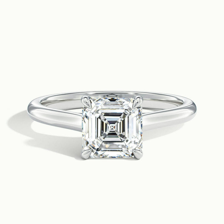 Elara Asscher Solitaire Engagement Ring