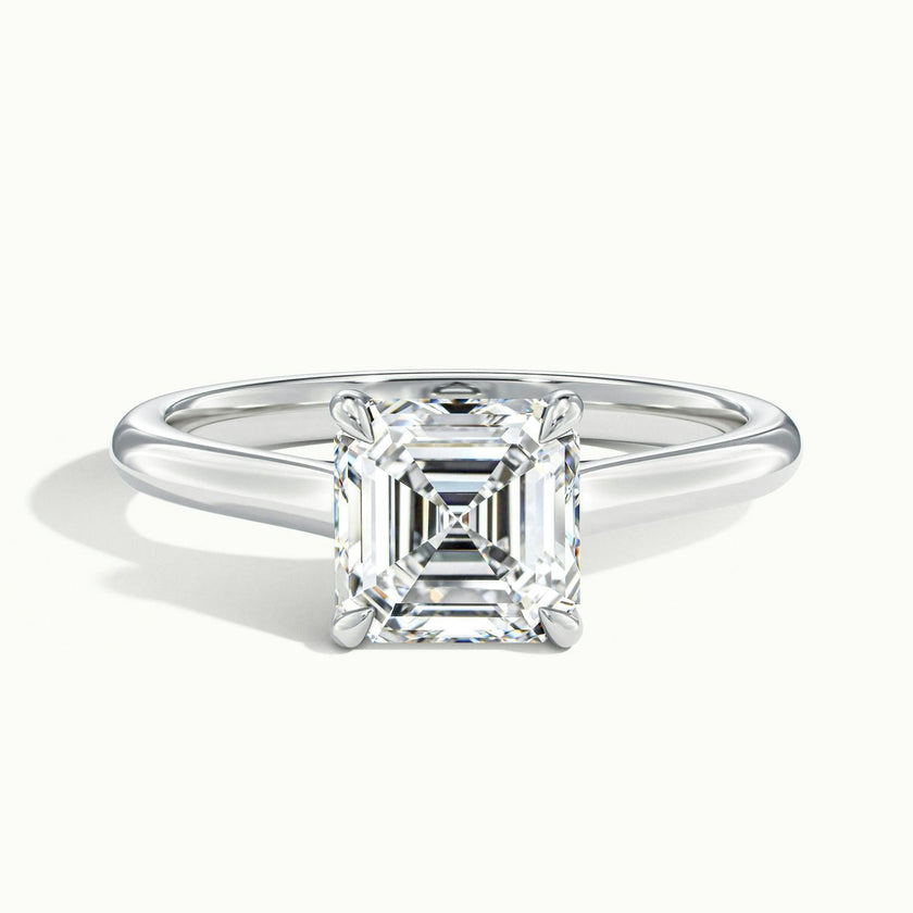 Elara Asscher Solitaire Engagement Ring