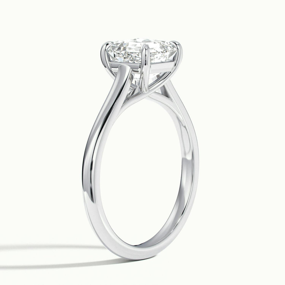 Elara Asscher Solitaire Engagement Ring