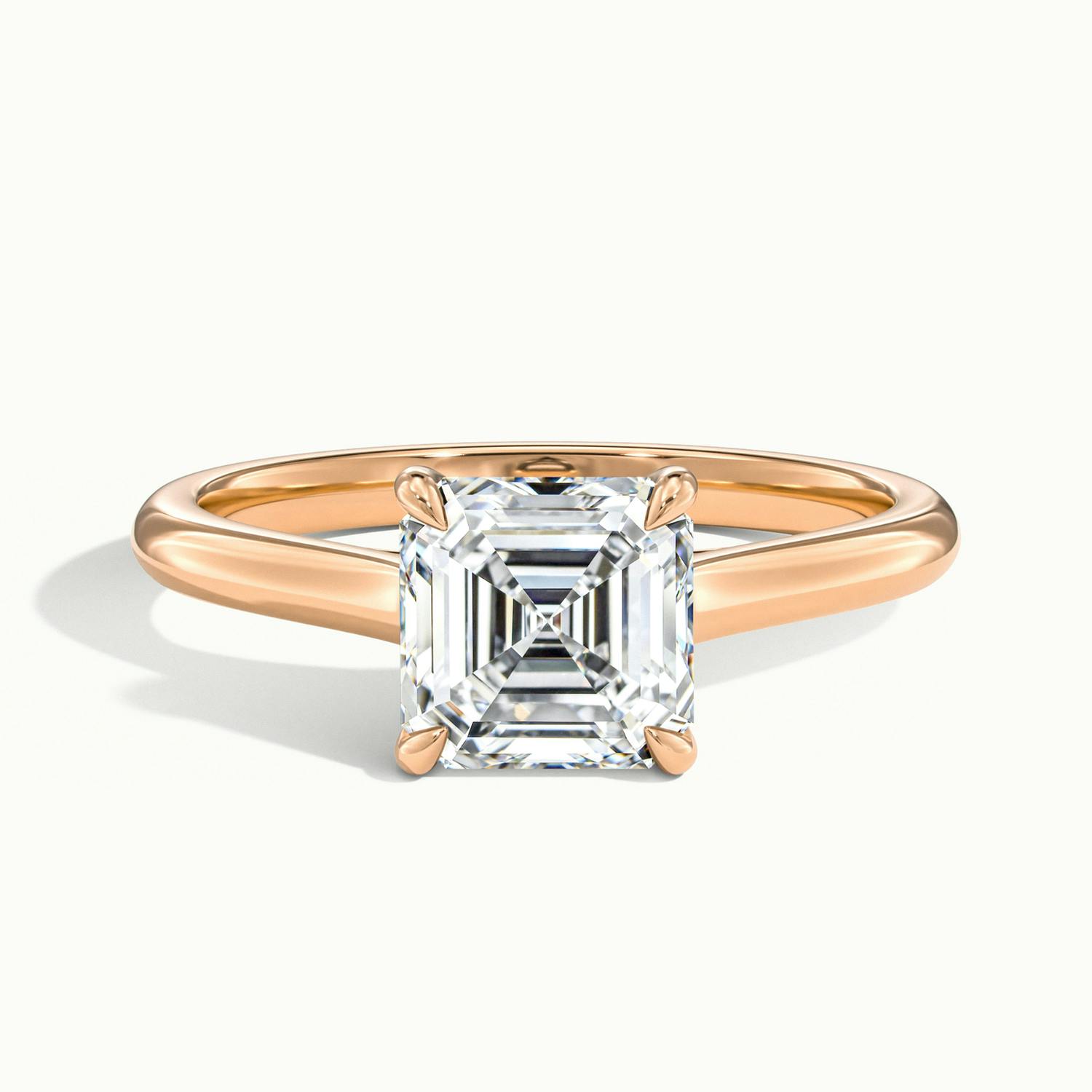 Elara Asscher Solitaire Engagement Ring