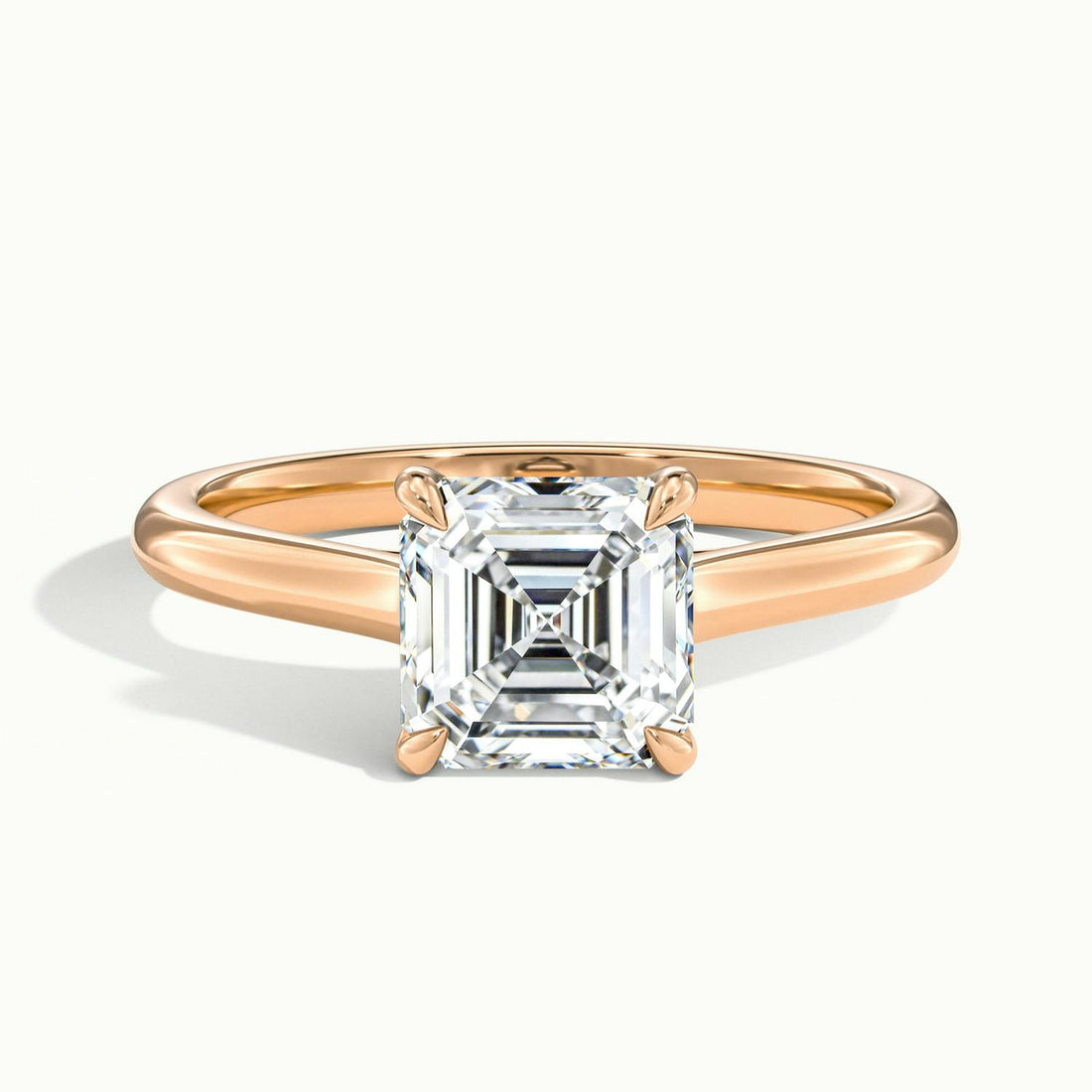 Elara Asscher Solitaire Engagement Ring