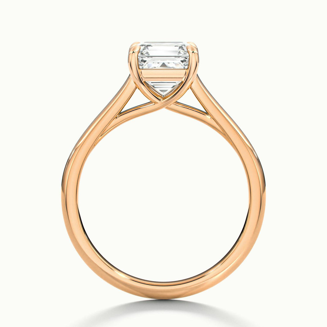 Elara Asscher Solitaire Engagement Ring