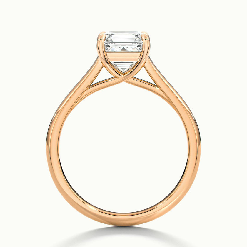 Elara Asscher Solitaire Engagement Ring