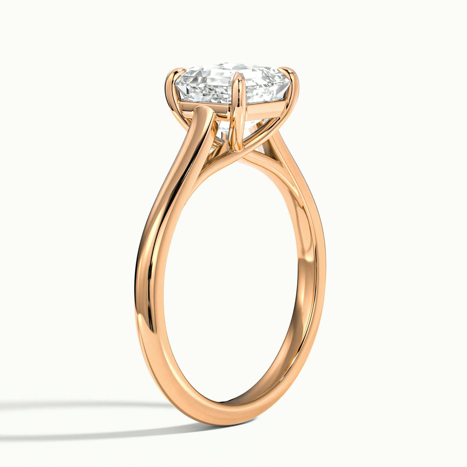 Elara Asscher Solitaire Engagement Ring