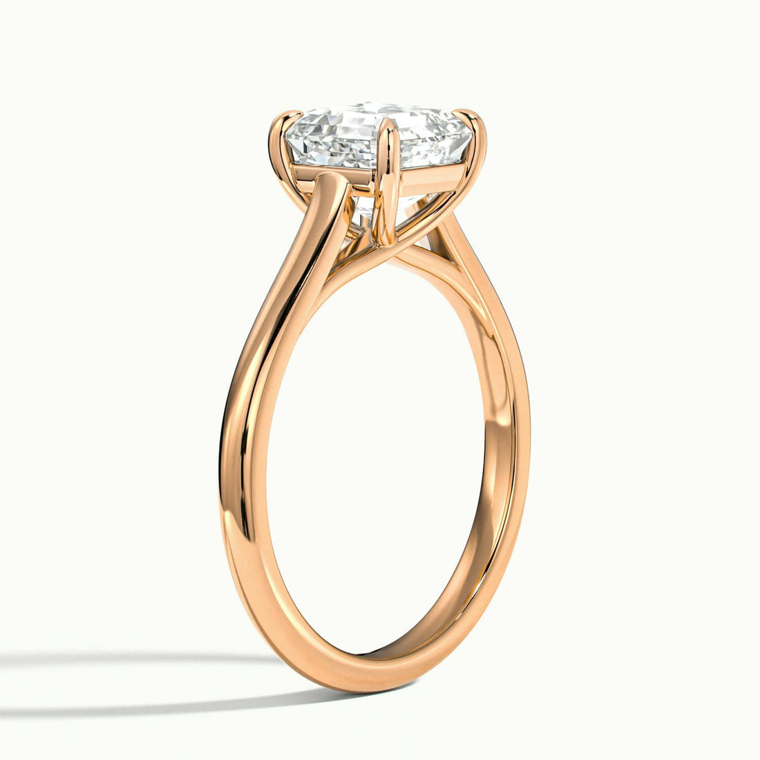 Elara Asscher Solitaire Engagement Ring