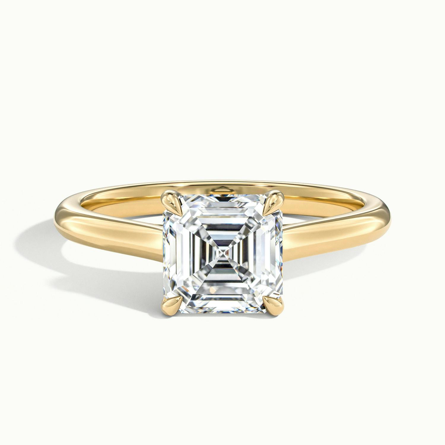 Elara Asscher Solitaire Engagement Ring