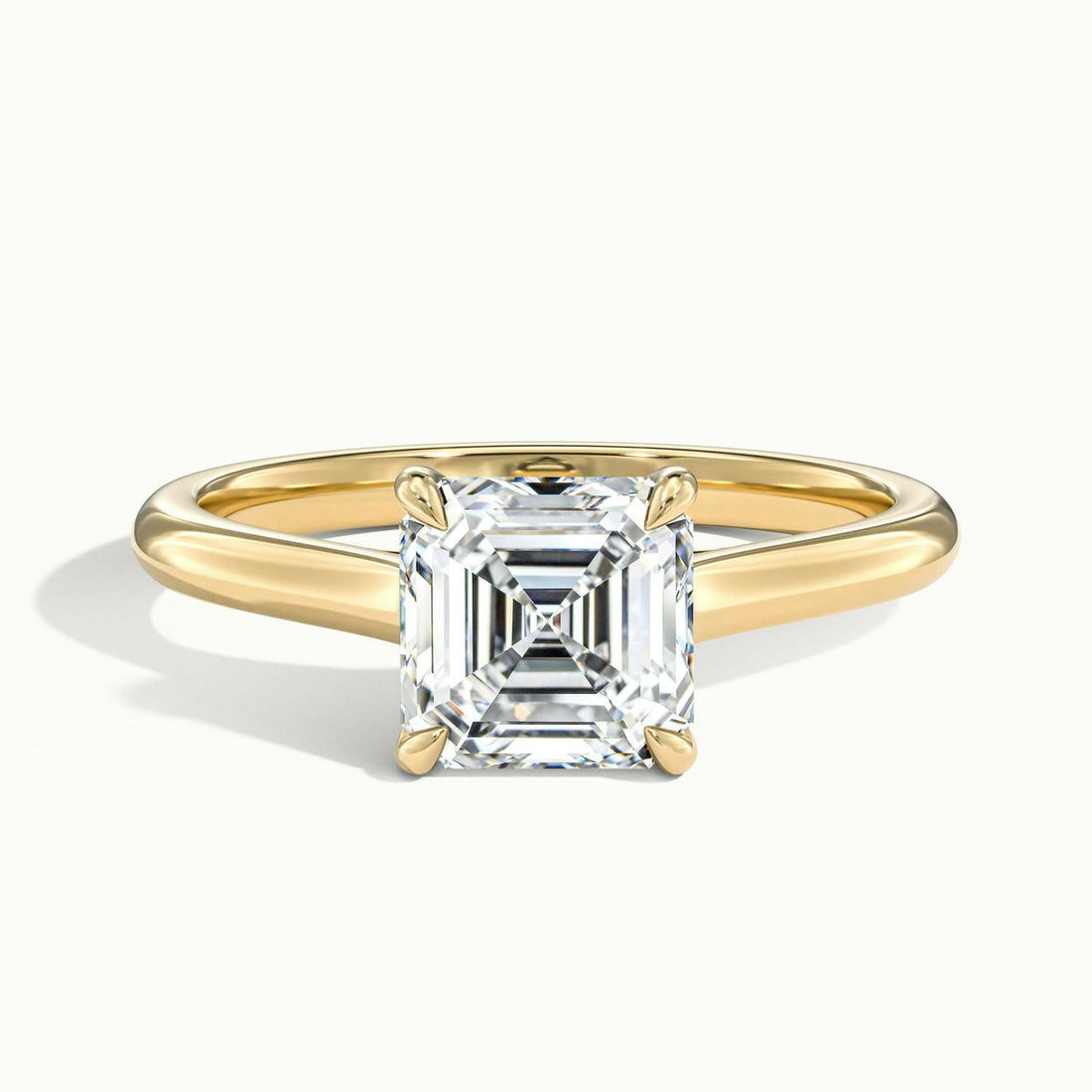 Elara Asscher Solitaire Engagement Ring