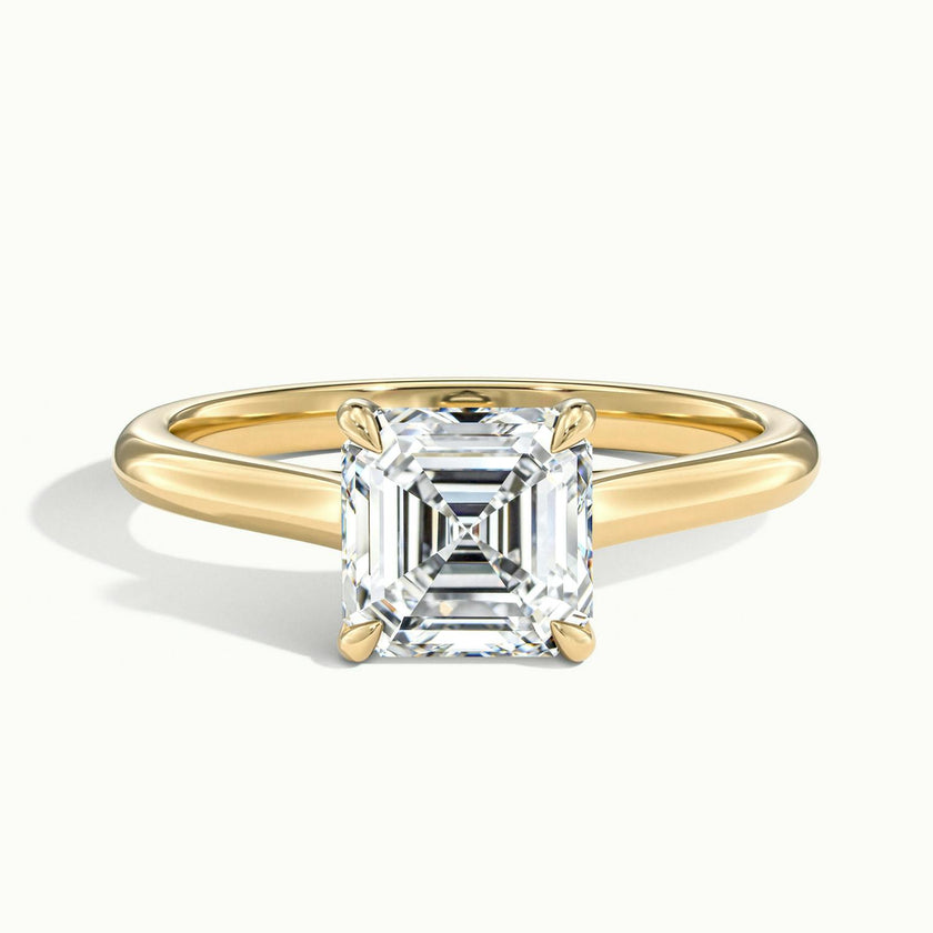 Elara Asscher Solitaire Engagement Ring