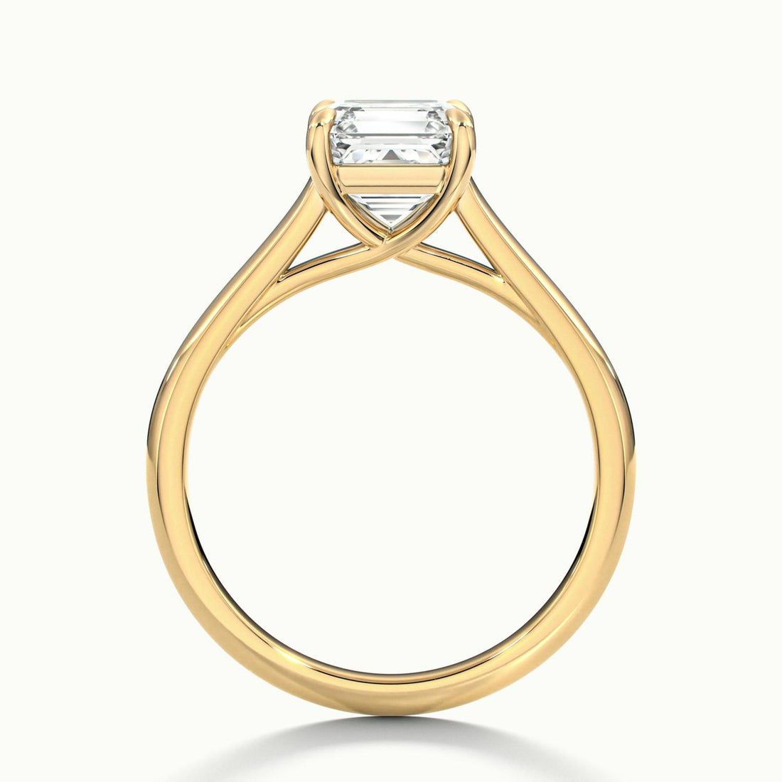Elara Asscher Solitaire Engagement Ring