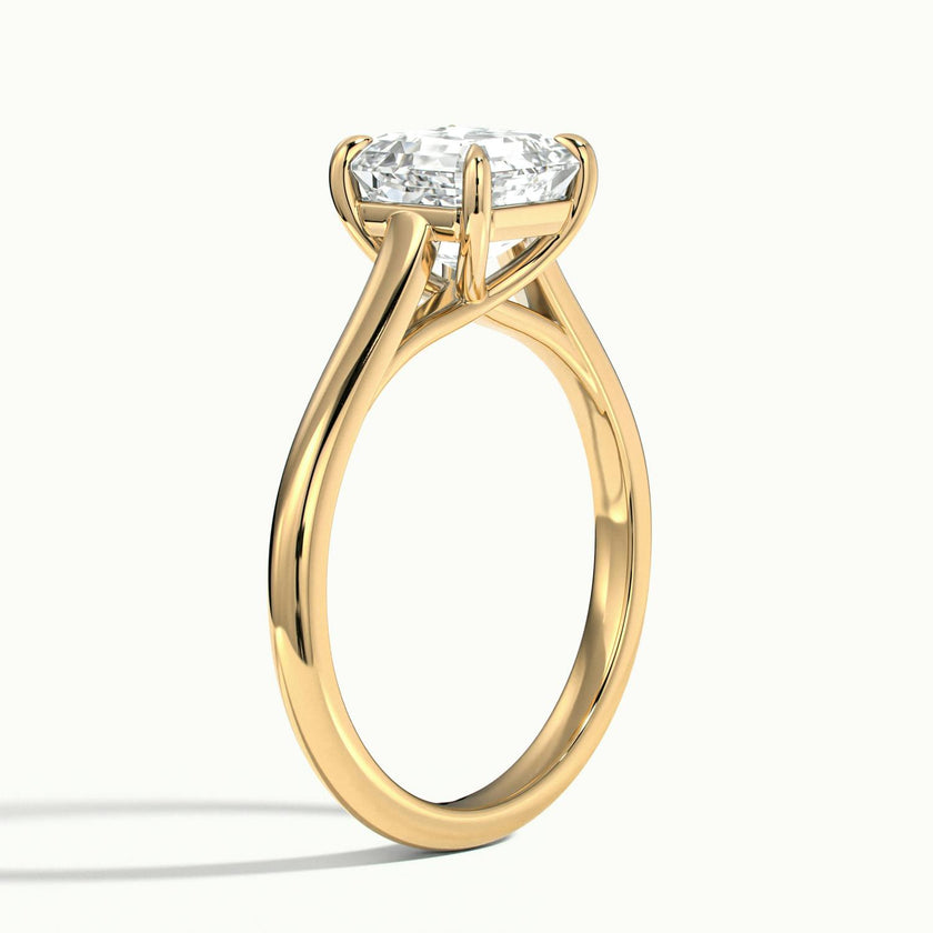 Elara Asscher Solitaire Engagement Ring