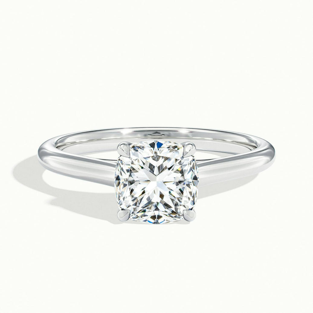 Elara Cushion Solitaire Engagement Ring