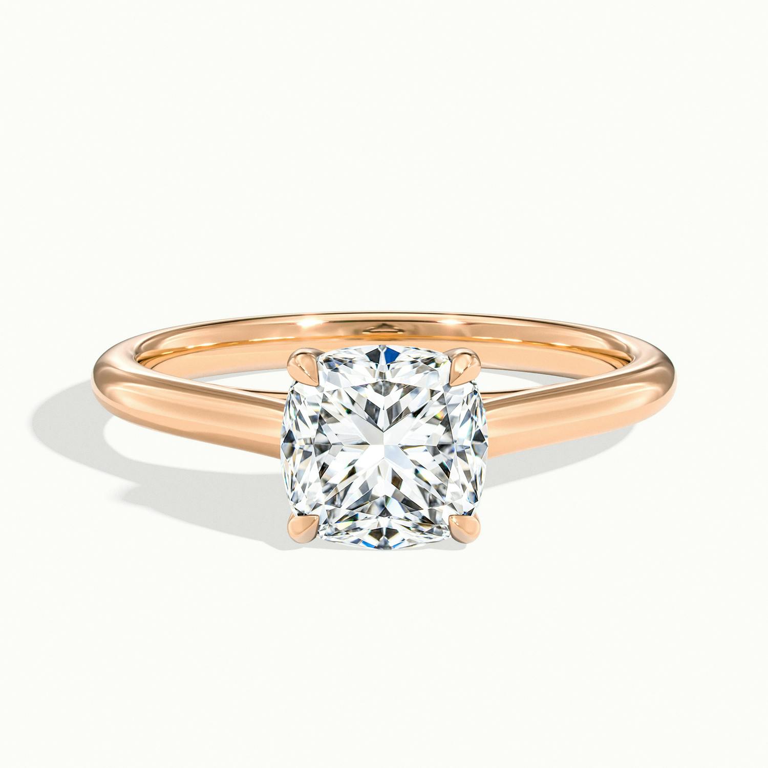 Elara Cushion Solitaire Engagement Ring