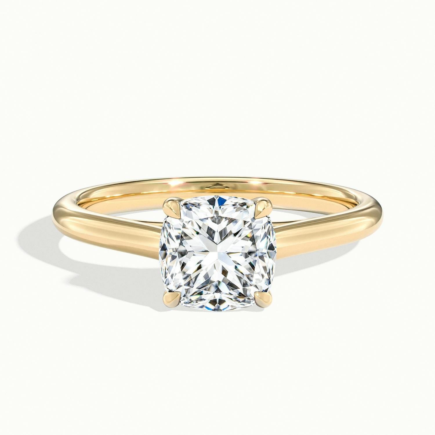 Elara Cushion Solitaire Engagement Ring