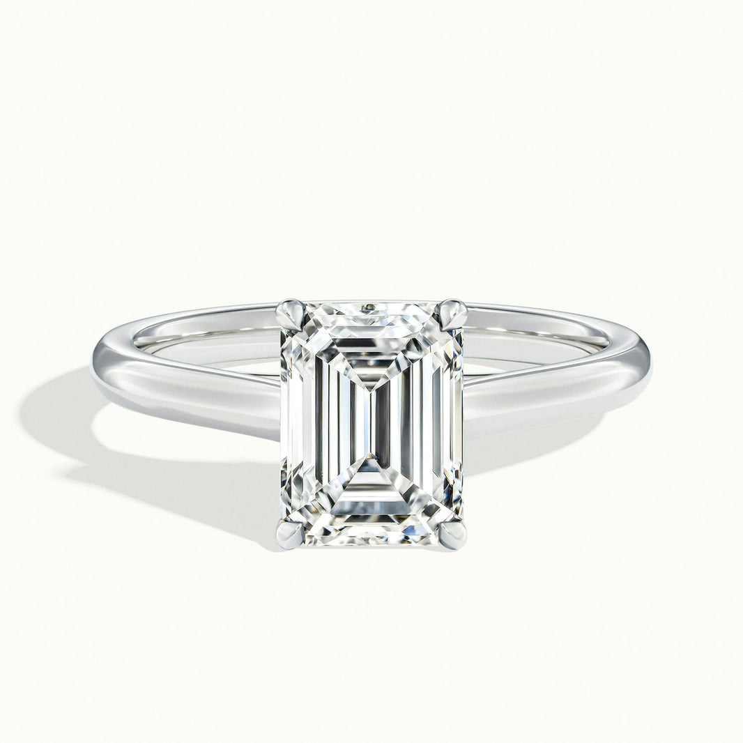 Elara Emerald Solitaire Engagement Ring