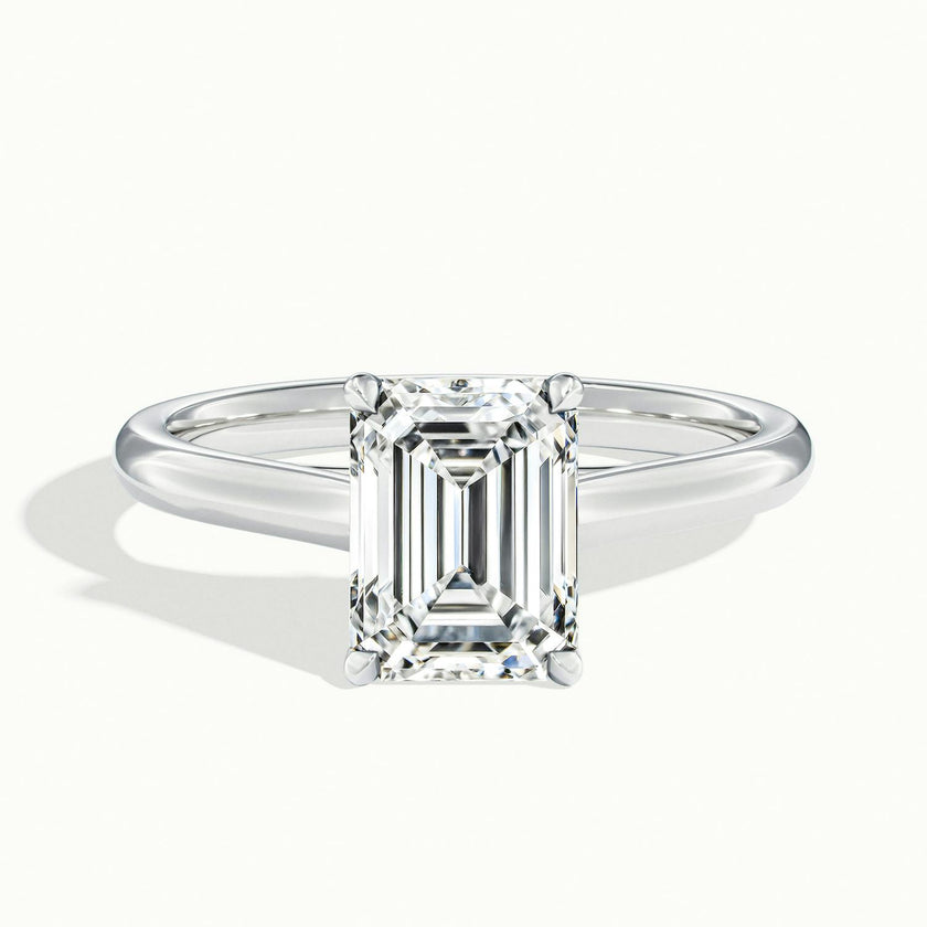 Elara Emerald Solitaire Engagement Ring