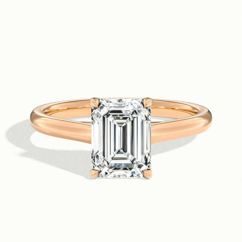 Elara Emerald Solitaire Engagement Ring