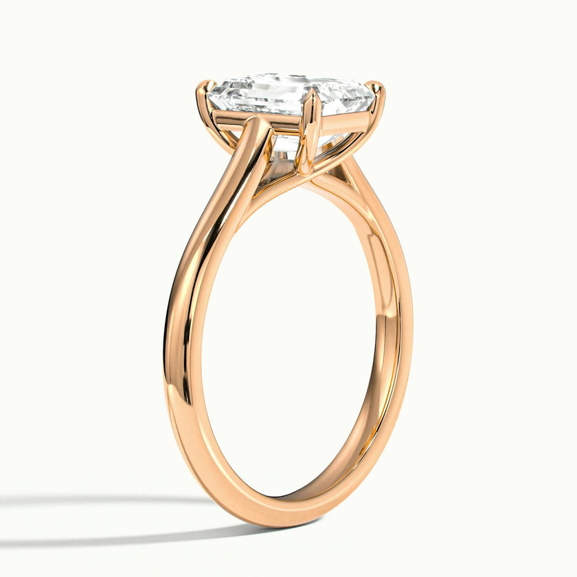 Elara Emerald Solitaire Engagement Ring