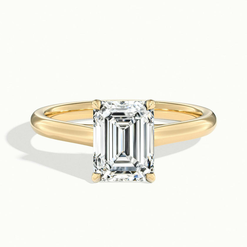Elara Emerald Solitaire Engagement Ring