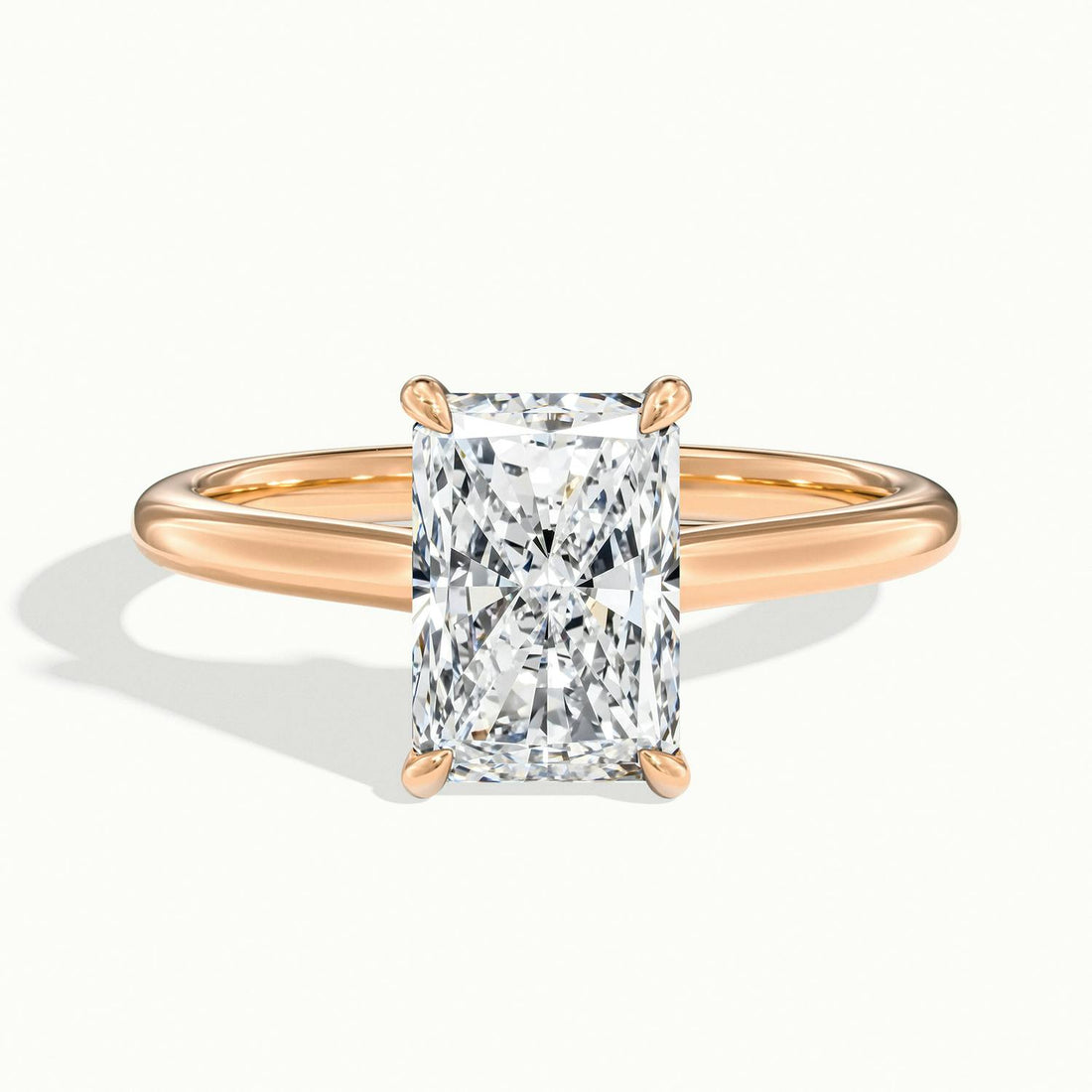 Elara Radiant Solitaire Engagement Ring