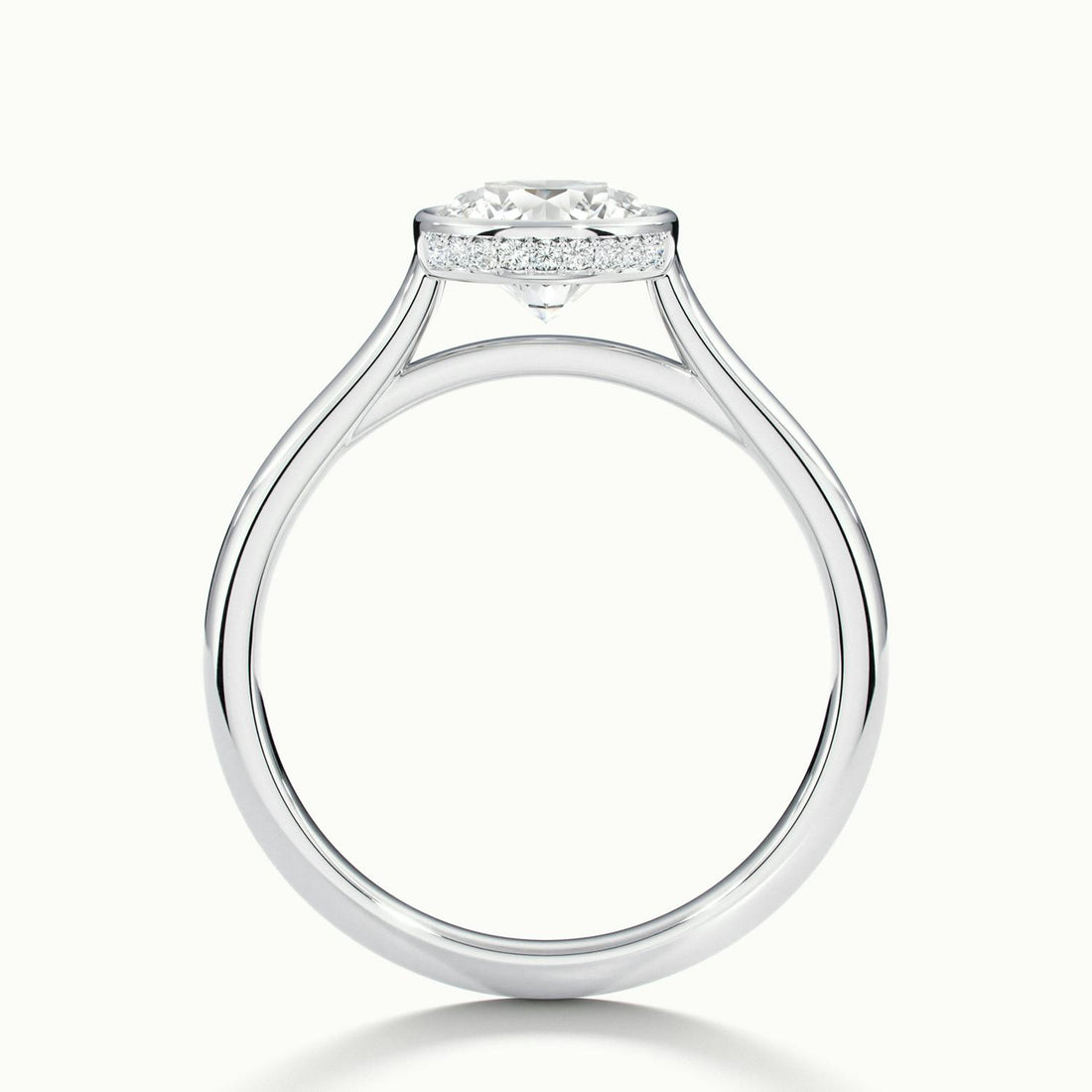 Liora Round Hidden Halo Bezel Solitaire Ring