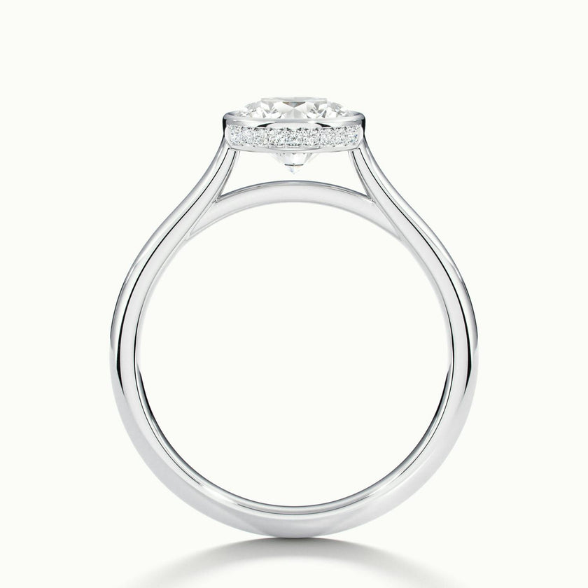 Liora Round Hidden Halo Bezel Solitaire Ring