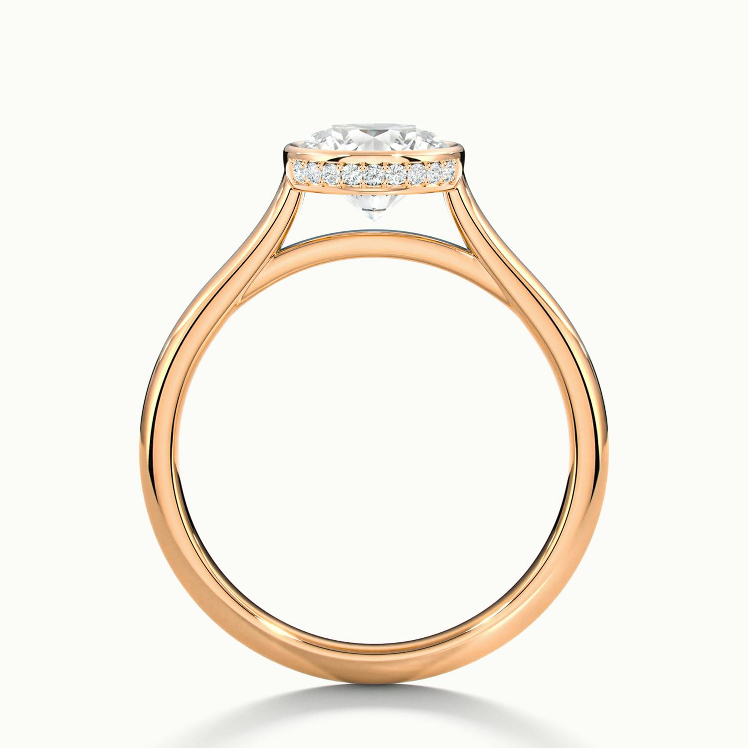 Liora Round Hidden Halo Bezel Solitaire Ring