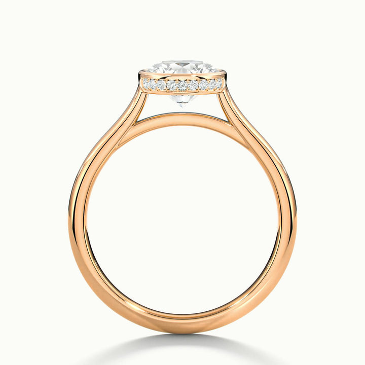 Liora Round Hidden Halo Bezel Solitaire Ring