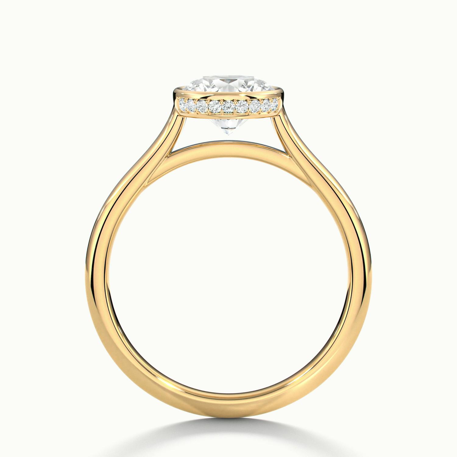 Liora Round Hidden Halo Bezel Solitaire Ring